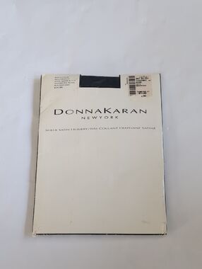 Donna Karan New York Sheer Satin Hosiery Black  Style 223 Tall